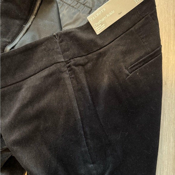 NWT Talbots Black Velveteen Ankle Pants - Picture 9 of 9